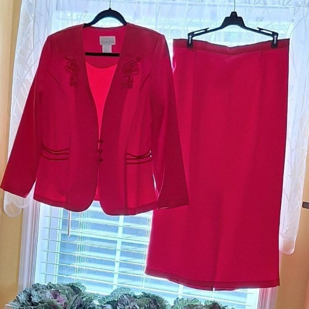 Pride & Joy red suit size 14